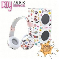 Headphone & Bluetooth Speaker w/Sticker Kit  -Girl