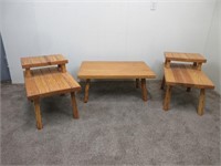Two End Tables and One Coffee Table
