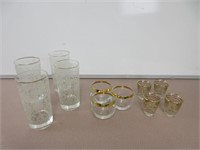 Golden Rimmed Glassware