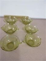 Vintage Yellow Depression Glass Bowls