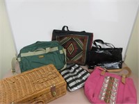 Bags and a Picnic Basket