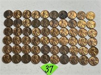 (60) Copper Lincoln Memorial Cents