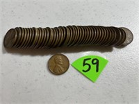 (50) 1939 Wheat Cents