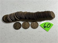(50) 1919S Wheat Cents
