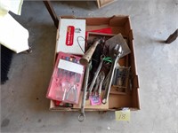 Tools ,cigar box,cresent wrench