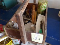 Old tool box w/ tools