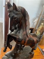 vintage wood wooden carved horse