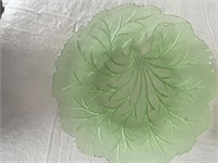 Vintage clear green plate
