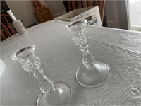 Pair of Crystal Candle Holders