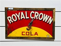 Embossed Metal Royal Crown Cola Sign