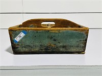 Early Painted Wooden Tote