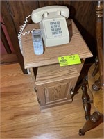 1 DOOR TELEPHONE TABLE 13IN BY 12.5IN BY 27.5IN TA