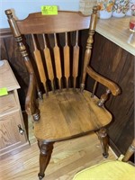 WOODEN DINING CHAIR WITH ARMS