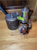 ICE BUCKET AND ELECTRIC COFFEE STEEPER