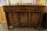 Antique American Crotch/Flame Mahognay Buffet