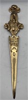 Vintage Brass Letter Opener Knight in Armour