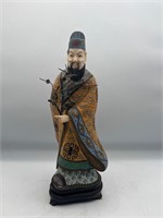 Asian cloisonné emperor chinoiserie figure