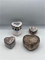 Lot of trinket boxes ring boxes