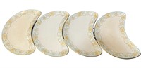 4 Small Porcelain Crescent Shaped Dishes