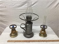 3 OIL LAMP STYLE TABLE LAMPS