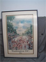 Framed Painting Of 1981 Washington DC Race