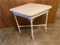 Vintage Nice 36" Wide White Wicker Table
