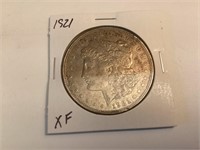 1921 P Morgan Silver Dollar,XF