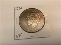 1926 P Peace Silver Dollar,VF
