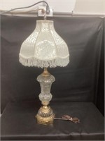 Hollywood Regency Crystal Lamp