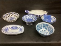 Collection of Asian Blue & White Bowls