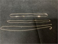 Three 14K Gold Necklaces,Scrap 9.1 Grams