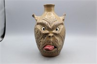 Signed "S. Boone" Studio Art Pottery Face Jug