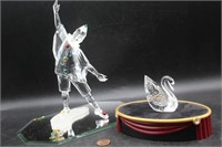 Swarovski Crystal Clown & Swan With Displays++