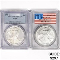 1987-S, 2003 (Set 2) American Silver Eagle PCGS