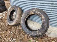 Two 285 - 75R 24.5 truck tires