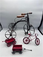 Mini Bicycle wagons home decor shelf decor