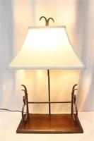 Leviton Iron and Wood Table Lamp