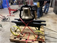 Steam Engine Bell on Cart