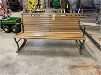 5' Wood and Metal Bench