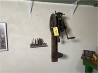 Hand Drill Press and Bits