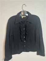 Vintage PS Boutique Ruffle Collar Shirt