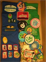 GIRL SCOUT PINS, BANNERS, BADGES