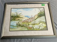 Vintage Signed Clousson Ocean Scenic Painting