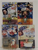 (4)1993 Mattel Ren & Stempy Action Figures