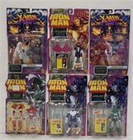 (6) 1990's Toy Biz Marvel Comics Action Figures
