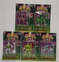 (5) Mighty Morphin "Power Rangers" Action Figures