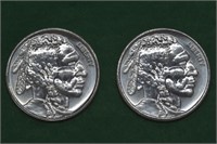 2 - Buffalo Silver 1ozt .999 Rounds