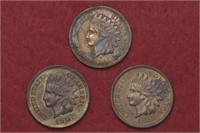 1902, 03 and 09 Indian Head Cents