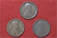 3 - 1911-S Lincoln Head Pennies