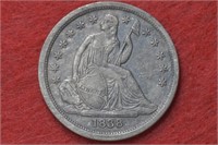 1838 Seated Liberty Dime Star Doubling